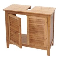 Waschbeckenunterschrank Badschrank Bambus 60x67x30cm