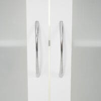 Waschbeckenunterschrank Glas satiniert 60x65x33cm weiss