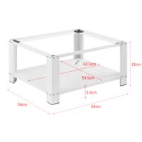 Waschmaschinen-Sockel Courtavon mit Ablage Stahl Weiss