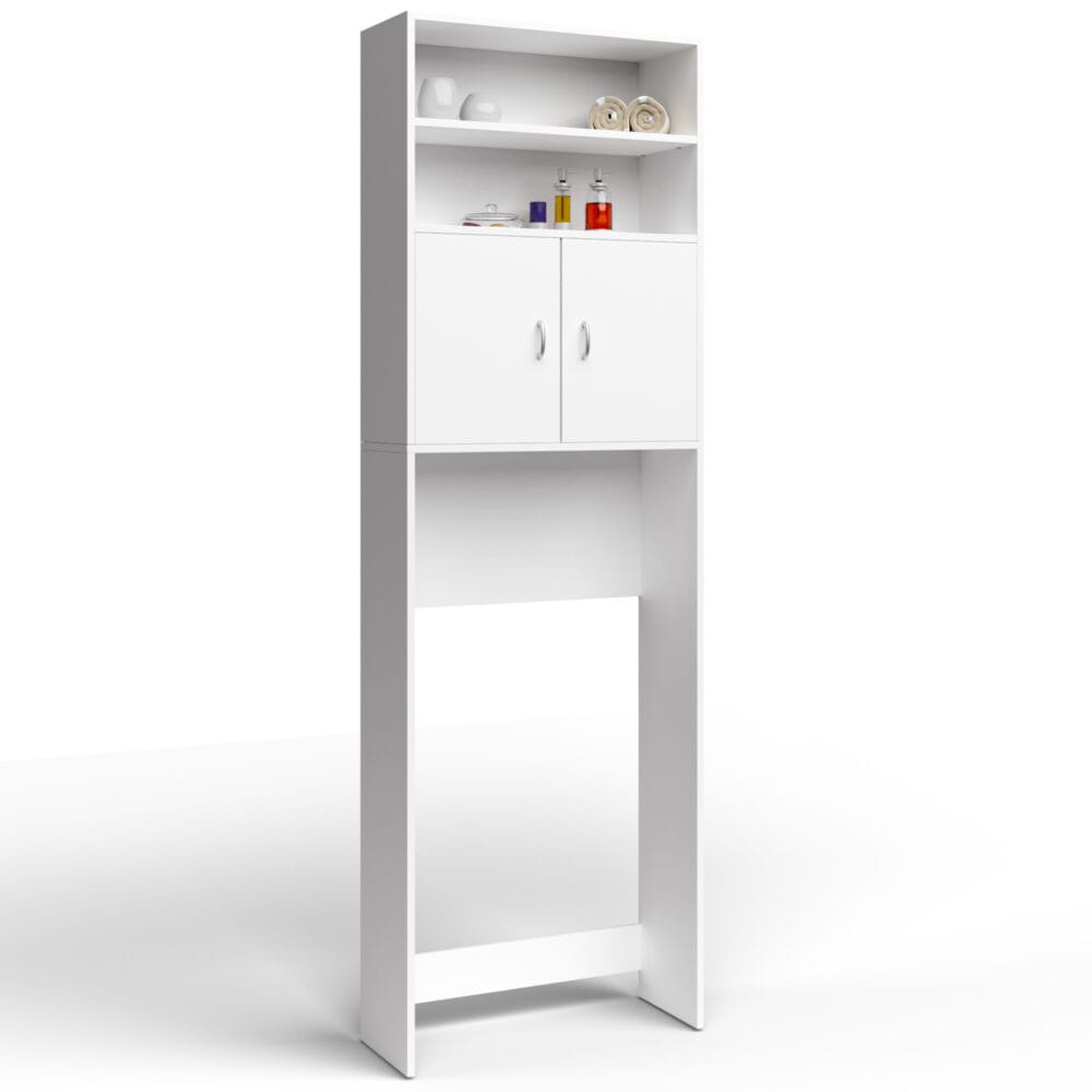 Waschmaschinenschrank Regal weiss