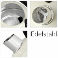 Wasserkocher aus Edelstahl im Retro Design ~ blau