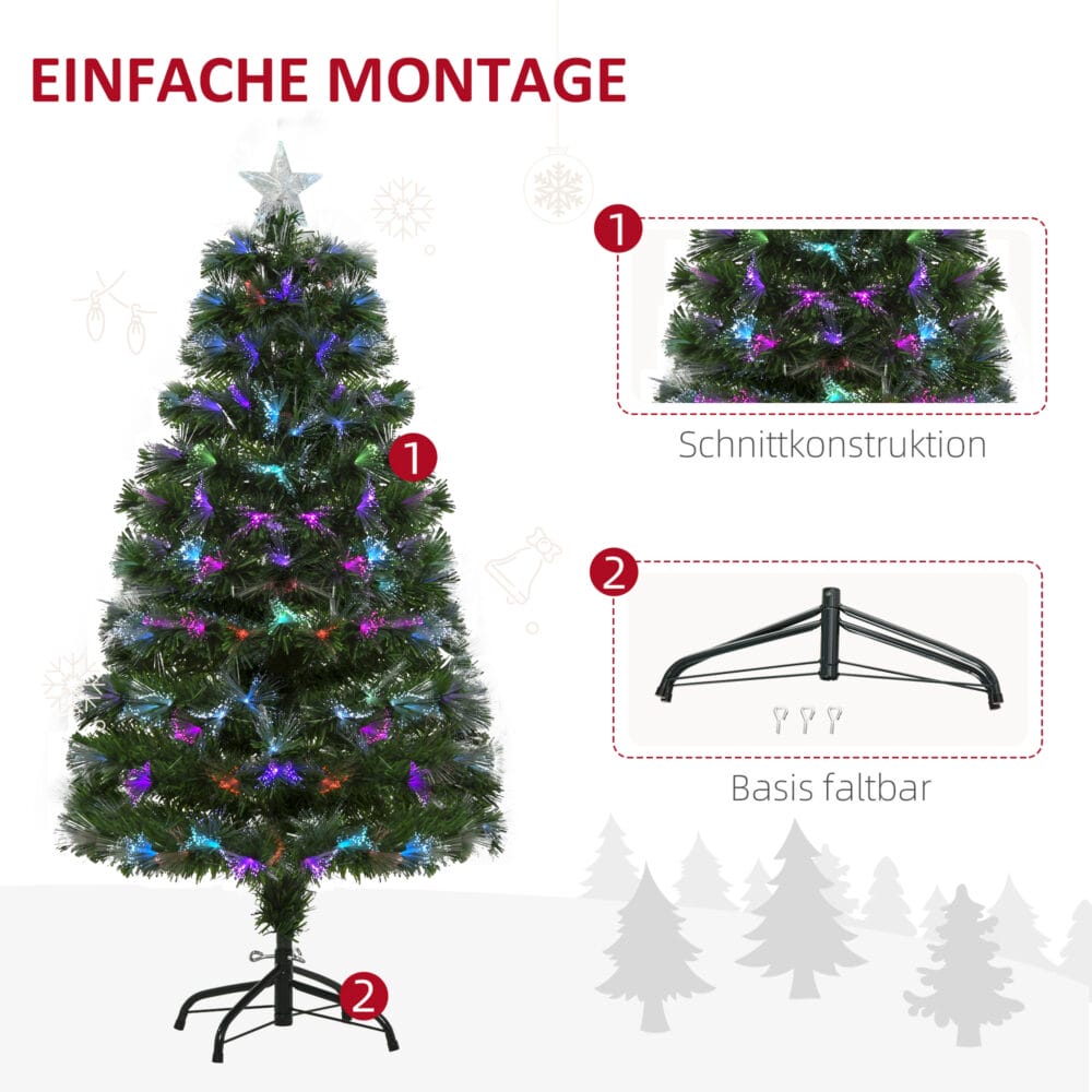 Weihnachtsbaum 1.2m 130 Zweige Lichteffekte Ø66xH120cm