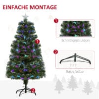 Weihnachtsbaum 1.2m 130 Zweige Lichteffekte Ø66xH120cm