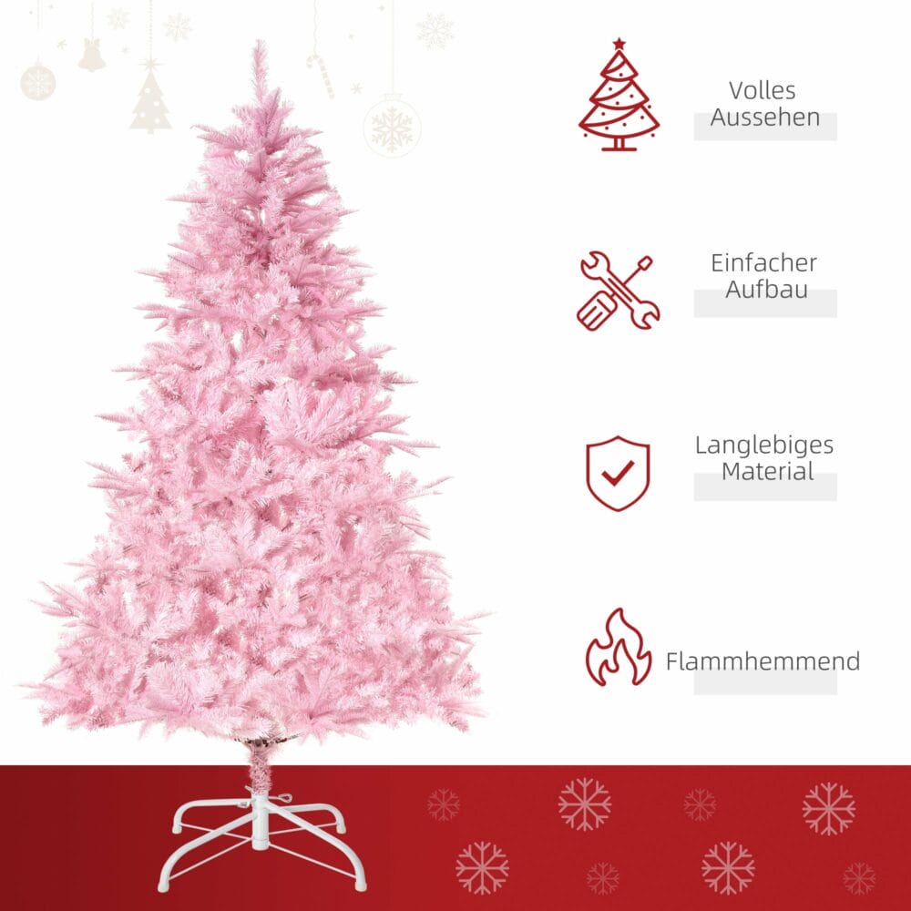 Weihnachtsbaum 150cm Rosa Künstlicher Christbaum