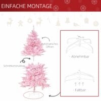 Weihnachtsbaum 150cm Rosa Künstlicher Christbaum