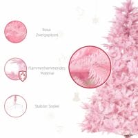 Weihnachtsbaum 150cm Rosa Künstlicher Christbaum