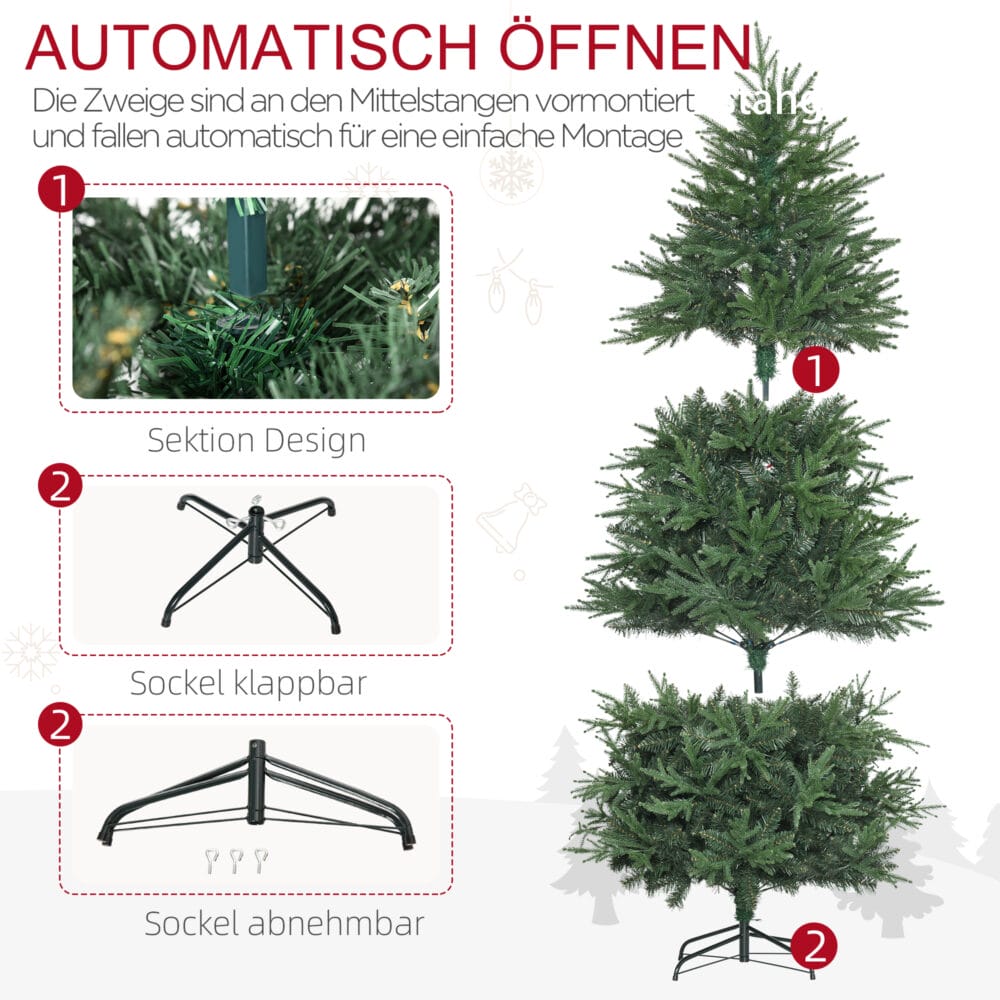 Weihnachtsbaum 180cm Naturgetreumit 4030 Astspitzen