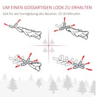 Weihnachtsbaum 180cm mit 1000 Spitzen Ø103x180cm