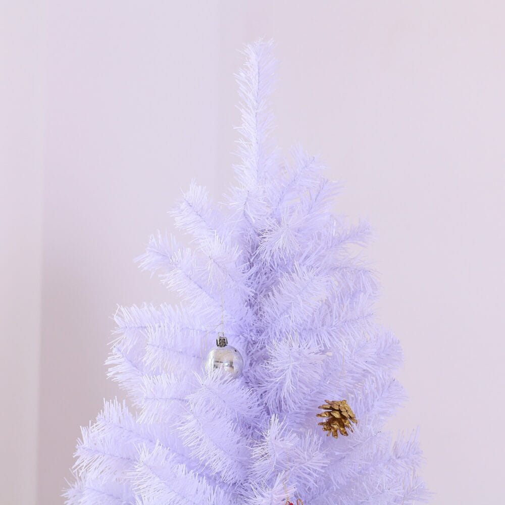 Weihnachtsbaum 180cm mit Deko weiss  künstlicher Christbaum