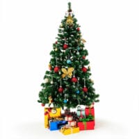 Weihnachtsbaum 180cm mit Schnee + Tannenzapfen + Ständer