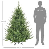 Weihnachtsbaum 180cm naturgetreu mit 1942 Spitzen