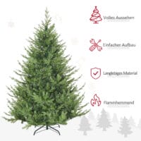 Weihnachtsbaum 180cm naturgetreu mit 1942 Spitzen