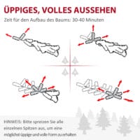 Weihnachtsbaum 180cm naturgetreu mit 1942 Spitzen