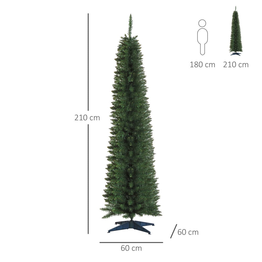 Weihnachtsbaum 210cm x 60cm x 60cm künstlicher Christbaum