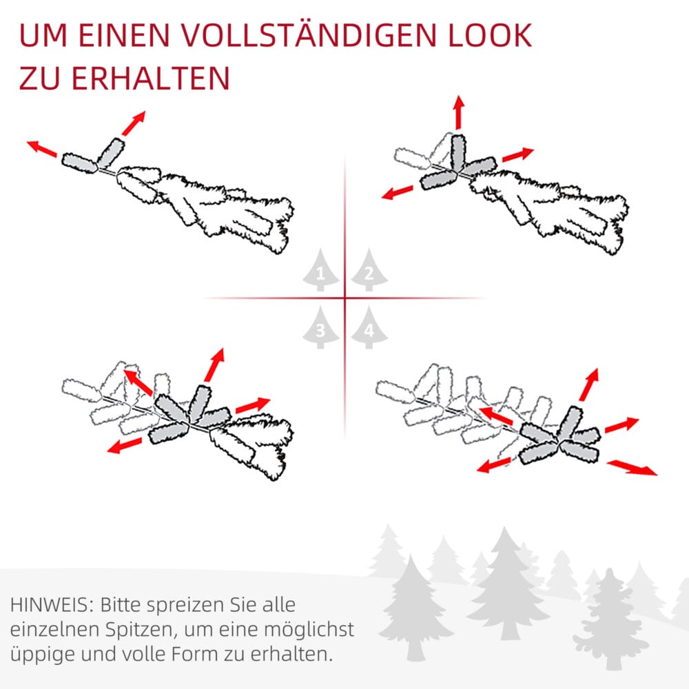 Weihnachtsbaum 390 Spitzen Ø 55xH180cm