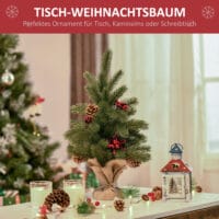 Weihnachtsbaum 50cm mit Deko 55 Zweige Ø28x50cm