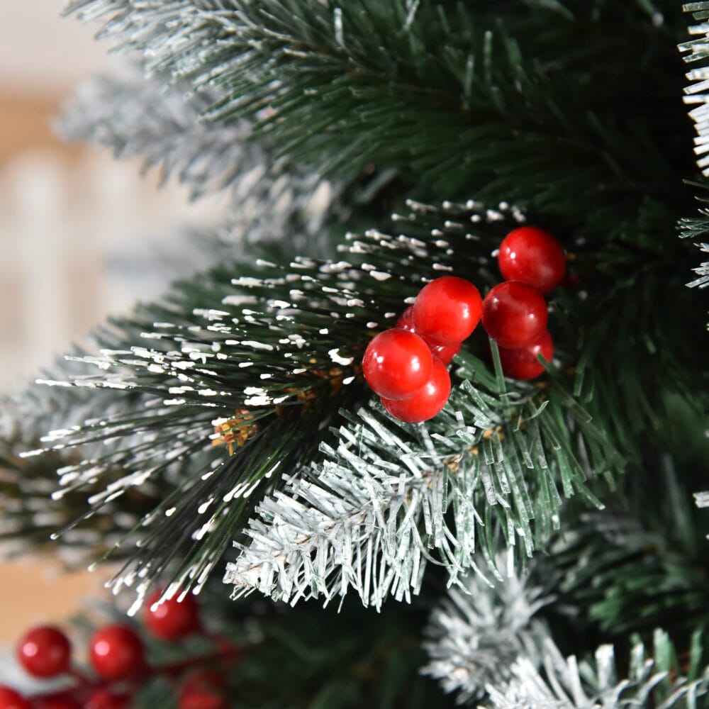 Weihnachtsbaum mit Deko und Schnee 180cm