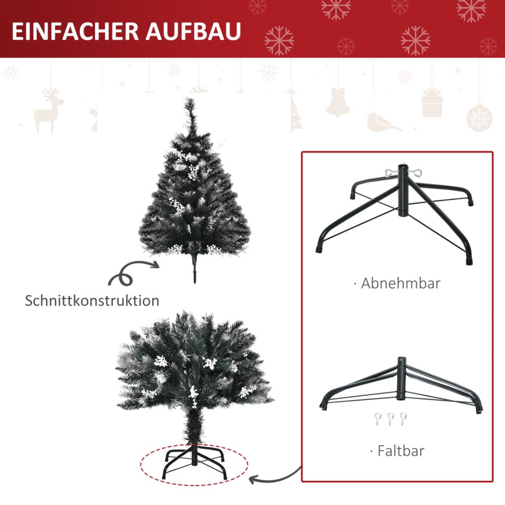 Weihnachtsbaum mit Schnee Künstlicher Tannenbaum 120cm