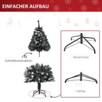 Weihnachtsbaum mit Schnee Künstlicher Tannenbaum 120cm