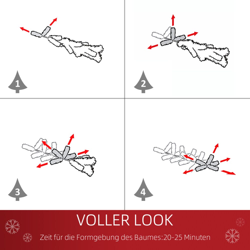 Weihnachtsbaum üppig 150cm 444 Spitzen