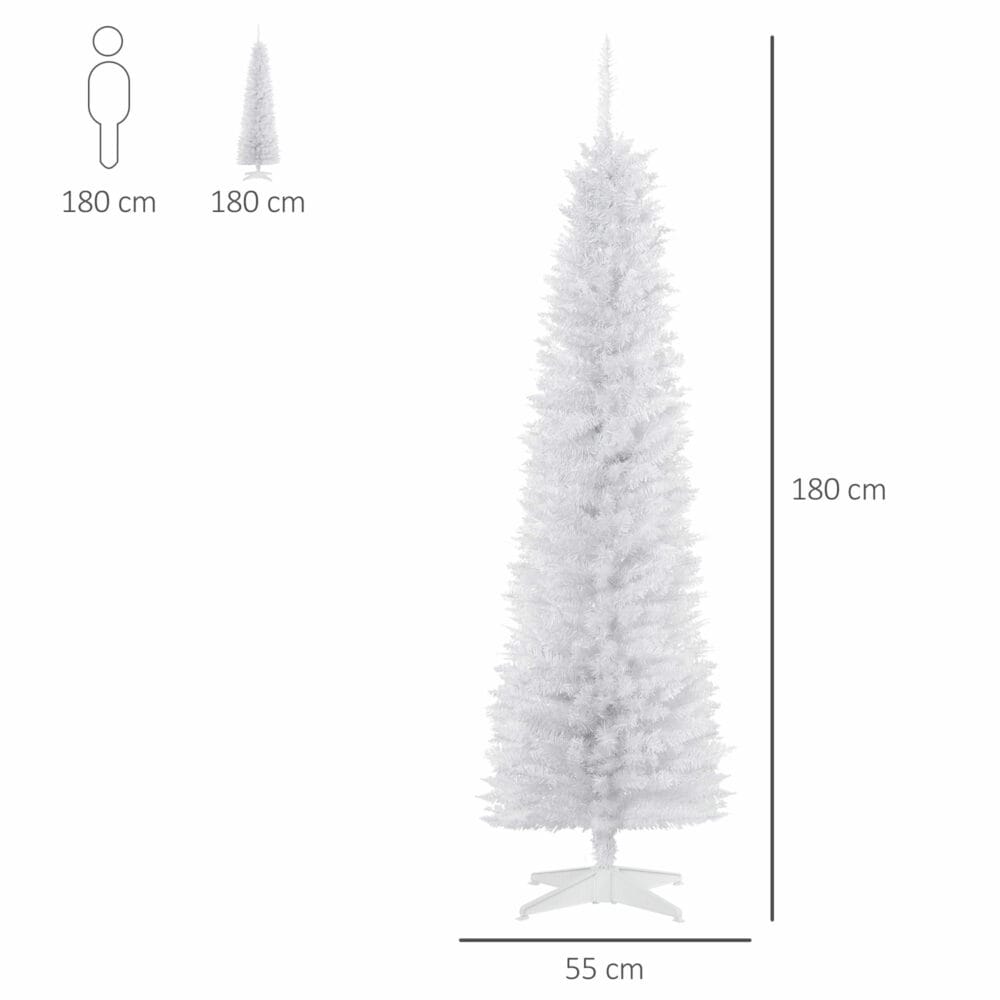 Weihnachtsbaum weiss 180x55x50cm künstlicher Christbaum