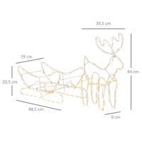 Weihnachtsbeleuchtung Rentier mit Schlitten 103cm