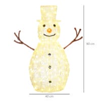 Weihnachtsbeleuchtung Schneemann mit 100 LEDs 90cm