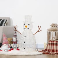 Weihnachtsbeleuchtung Schneemann mit 100 LEDs 90cm