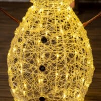 Weihnachtsbeleuchtung Schneemann mit 100 LEDs 90cm