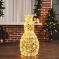 Weihnachtsbeleuchtung Schneemann mit 100 LEDs 90cm
