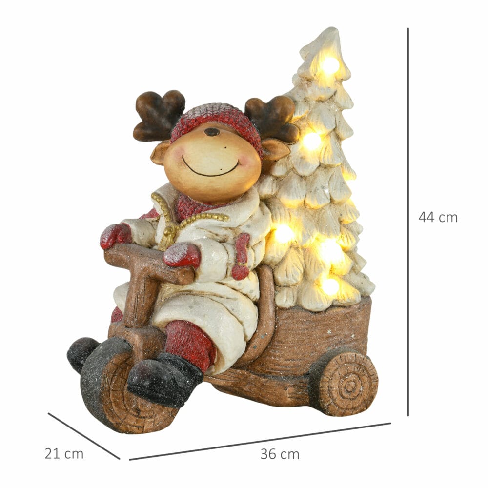 Weihnachtsdekoration Rentier Dreirad 44cm LED In- und Outdoor