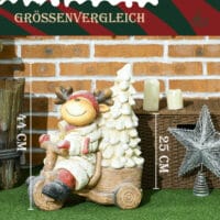 Weihnachtsdekoration Rentier Dreirad 44cm LED In- und Outdoor