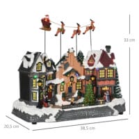 Weihnachtsdorf mit beweglichen Figuren und 22 bunten LEDs