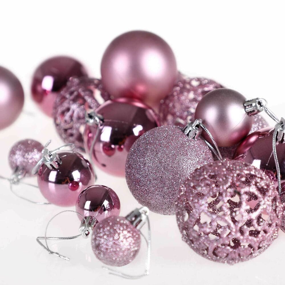 Weihnachtskugeln Christbaumkugeln 100 Stk. Rosa