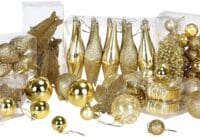 Weihnachtskugeln Christbaumkugeln 102 Stk. Gold