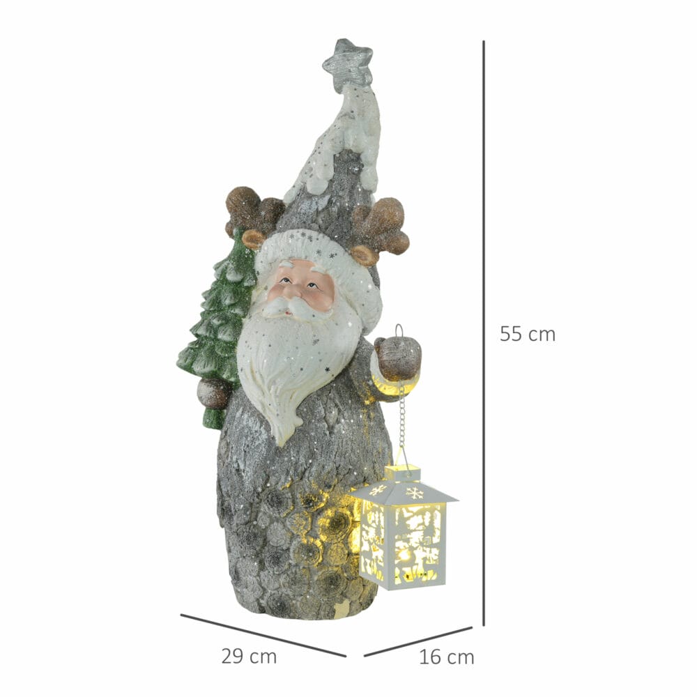 Weihnachtsmann Figur mit  Laterne 55cm In- und Outdoor