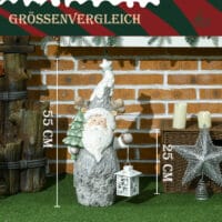 Weihnachtsmann Figur mit  Laterne 55cm In- und Outdoor