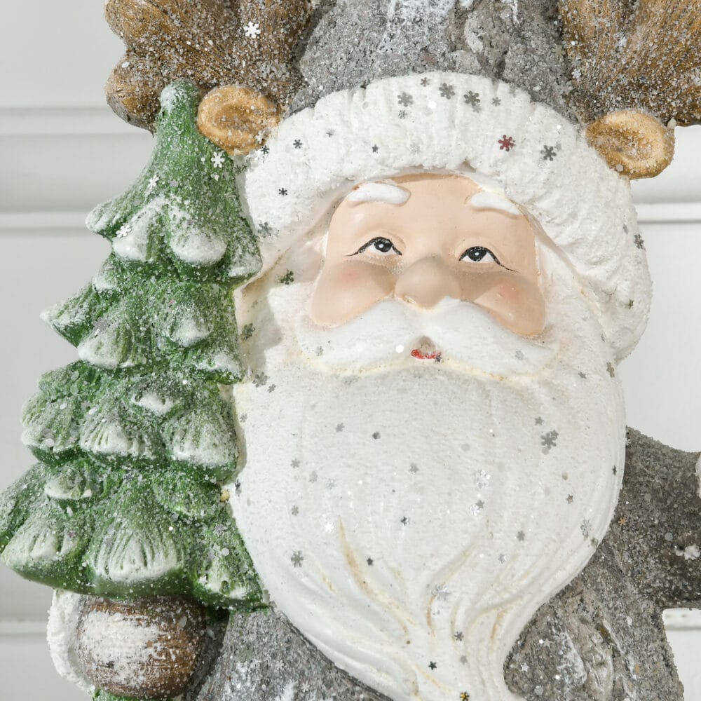 Weihnachtsmann Figur mit  Laterne 55cm In- und Outdoor