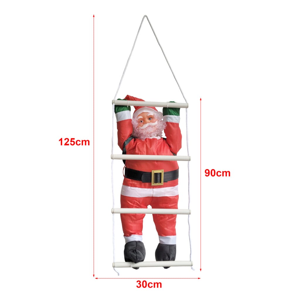 Weihnachtsmann auf Leiter 125cm