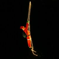 Weihnachtsmann auf Leiter Lichterkette ~ 90cm