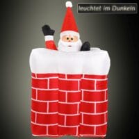 Weihnachtsmann aufblasbar 178cm im Kamin