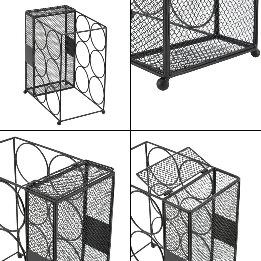 Weinregal Drangedal für 6 Flaschen mit Gitterbehälter
