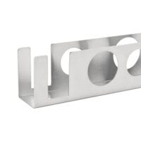 Weinregal Pfalz 100x5x7cm für 6 Flaschen mit Glashalter Edelstahl