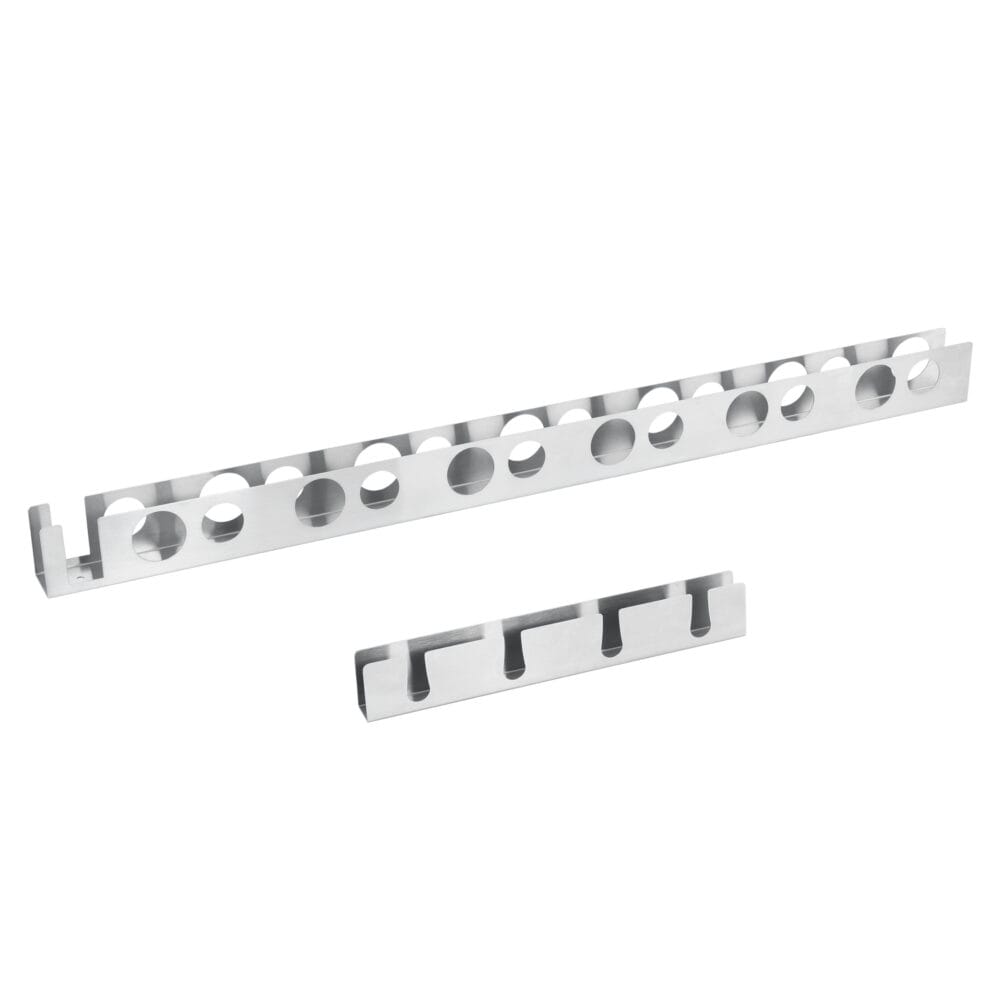 Weinregal Pfalz 100x5x7cm für 12 Flaschen mit Glashalter Edelstahl