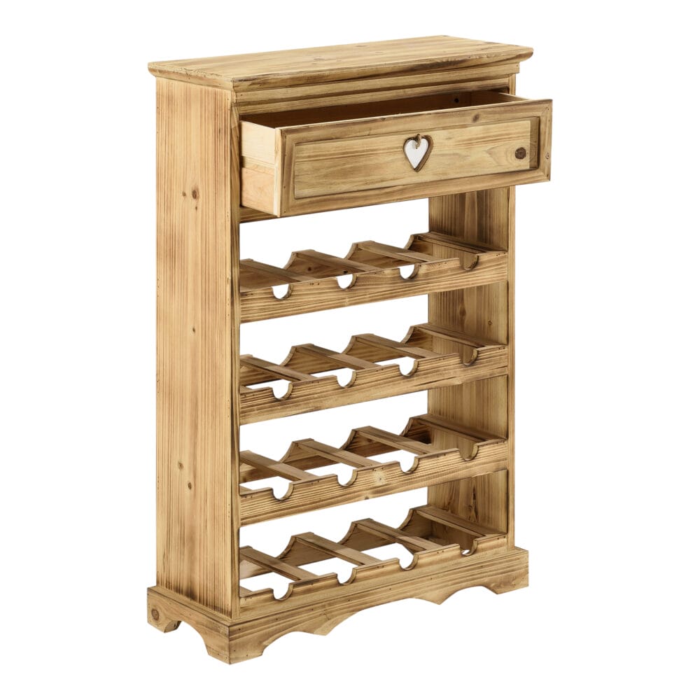 Weinregal Mosel 86x55x22cm für 16 Flaschen mit Schublade