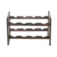 Weinregal Tanne für 32 Flaschen stapelbar Shabby braun