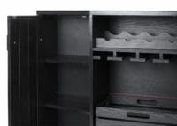 Weinschrank Weinregal Vintage Bar FSC-zertifiziert 89x120x40cm schwarz