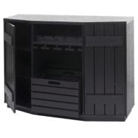 Weinschrank Weinregal Vintage Bar FSC-zertifiziert 89x120x40cm schwarz