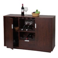 Weinschrank Weinregal Vintage Bar FSC-zertifiziert 90x120x40cm Walnuss