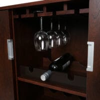 Weinschrank Weinregal Vintage Bar FSC-zertifiziert 90x120x40cm Walnuss